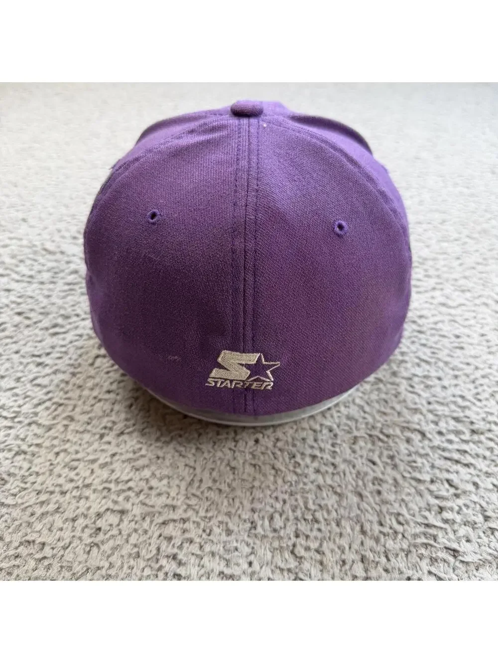 Vintage 90s Minnesota Vikings Starter Pro Line Fitted Hat Purple NFL 7 7 1/4